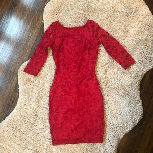 Lulus red lace dress